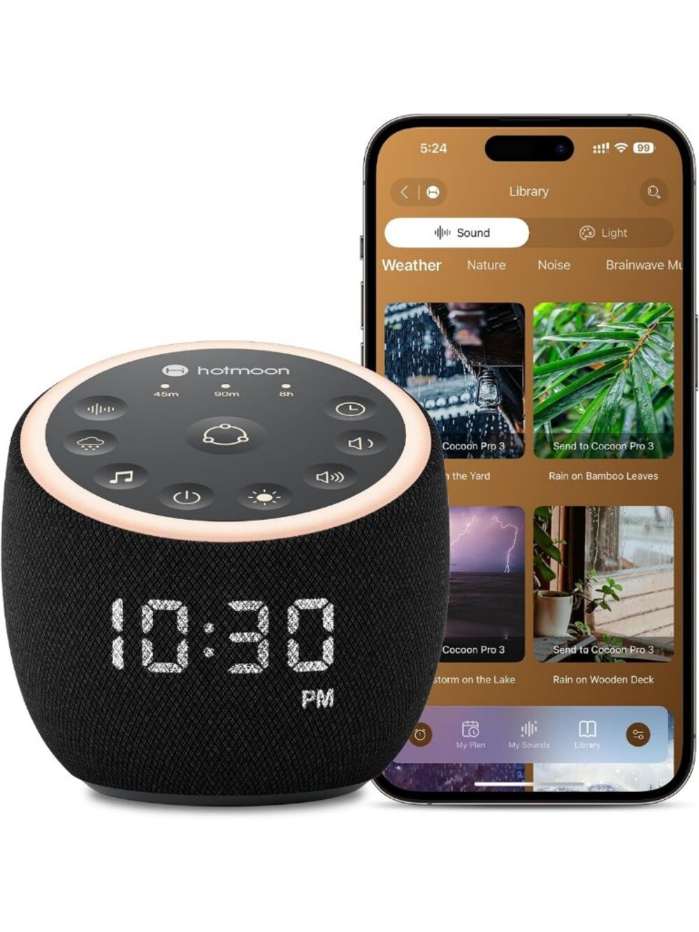 Smart Sound Machine for Sleep - 117 Soothing Sounds, Plug-In, Relaxation Aid